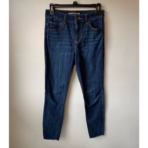 Express High Rise Denim Cropped Legging